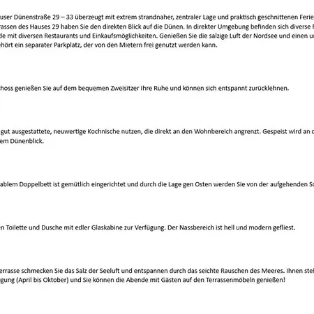 Duenenstrasse 29b, Eg Links * Wenningstedt-Braderup